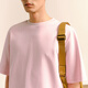 
Sketch men's clothing 2025 spring and summer new product cotton roman cloth round neck loose solid color short-sleeved T-shirt casual 9P1115080 687 light pink L