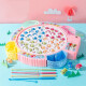 Fishing Toy Electric Rotating Magnetic Water Playing Fishing Set Parent-child Interactive Fishing Game Gift for Boys and Girls 2-3-6 Years Old Sakura Pink-45 Fishes + Electric Music Rotating [Color Box]