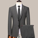 Hengyuanxiang wool suit men's suit Middle-aged men's autumn and winter business casual formal wear professional high-end suit wedding dress 2383 - black and gray strips L (175) pants default size 34 - for other sizes, please leave a message about your waist size or contact customer service