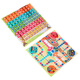 Shantoulin Village Baishu Board Montessori Mathematical Thinking Training Training AIDS-Nummern 1 bis 100 Erleuchtung Frühschulbildung Kinder intellektuelles Spielzeug 2 große Tabellen + 103 Patch E-Commerce Box