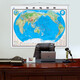 Weltkarte-Wandkarte, Geländeversion, groß, 1,5 m x 1,1 m, nahtlose Büro- und Konferenzraum-Wandkarte, Wandmalerei, Hintergrundwanddekoration