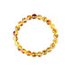 Ouchini Amber Bracelet Natural Raw Stone Exploded Buddha Beads Flower Amber Beads Single Circle Bracelet for Women as a Valentine's Day Gift for Chinese Valentine's Day