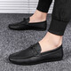 Changxiang Huili Doudou zapatillas para hombres primavera y otoño verano primavera y otoño zapatos de cuero casual de verano versión coreana zapatos conductores zapatos perezosos tortura de pie de moda d826 blanco 39