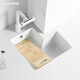 Kaimeng Bathroom Special-shaped undercounter basin with corner cutaway balcony laundry basin ceramic laundry pool with washboard laundry sink deepening 4542 right cutaway basin + drain + faucet