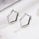 Liuguifu Jewelry Platinum Earrings Women's PT950 Earrings Pentagon Earrings Car Flower Sparkling Earrings Birthday Gift 2.05g