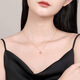 Saturday blessing 18K gold necklace women's rose gold necklace birthday gift KI066879 about 40+5cm