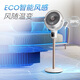 Morphyrichards air circulation fan negative ion purification sterilization floor fan voice 3D shaking head turbine ventilation fan convection fan DC variable frequency electric fan household desktop vertical MR3802 net ion sterilization + voice control + 24 gears coconut milk white