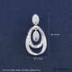 Ji Bao Lou PT950 platinum pendant double ring water drop type platinum pendant 2.8g