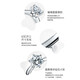 MZMZ platinum couple ring for a man and a woman PT950 platinum proposal, birthday, Chinese Valentine's Day gift for girlfriend, single ring - shipped separately - engraved greeting card, contact customer service