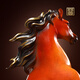 Rongfu Bronze Horse Ornament Living Room Office Lucky Horse Successful Zodiac Art Sculpture Moving to New Home Opening Gift Galloping Horse-Mingcha Brown Gift Box