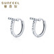 Safir platinum earrings for women, PT950 platinum letter T earrings, simple and stylish pair, about 1.85 grams