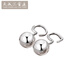Tianchenghui Jintong PT999 light pearl round bead earrings, platinum earrings, platinum glossy ear hooks Tianchenghui Jintong light pearl earrings L size 1.88g (diameter 5.5mm)