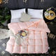 羽丝绒被子加厚冬被8斤春秋被防羽绒被子单人被双人被芯 公主粉 200*230*12斤