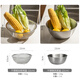 Dimple 304 stainless steel vegetable washing basket, drain basket, kitchen washing fruit basin, water filter, rice washing artifact, rice washing sieve