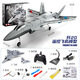 Yunyasu 57 water, land and air remote-controlled aircraft, fall-resistant gliding combat aircraft model, fixed-wing remote-controlled aircraft toy, J-20 fighter - with stand