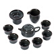 Longquan celadon high-end tea set Ge kiln iron tire ice crack open piece home reception tea pot tea cup set gift box iron tire fixed pot tea set 10 pieces gift box