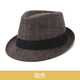 Baijichuan Men's Top Hat Spring and Autumn Elderly Hat Men's and Winter Fashion British Autumn and Winter Jazz Hat for Middle-aged and Elderly Warm Dad Hat Plaid Brown S(55-56cm)