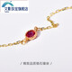 Wenyinghui Orchid k gold 14k gold gold popular anklet rice bead edge facet five-color zircon embellishment anklet Chinese Valentine's Day