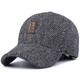 Li Ge middle-aged and elderly men's winter grandfather and father duck cap winter elderly warm thickened baseball cap elderly hat dark gray adjustable