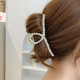 Idel Korean Internet celebrity large imitation pearl hairpin grabber hair clip back of the head shark clip Japanese side clip hair grab C4X302-G222 full bead grabber