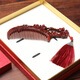 Meng Junchen Small Leaf Rosewood Hairpin Mahogany Peach Blossom Drunken Plum Blossom Hairdressing Comb for Girlfriend’s Birthday and Valentine’s Day Gift Set Peach Blossom Drunken (comb + Hairpin) Gift Box Set