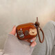 Yasi Love three-dimensional coffee bear Air.pods protective cover Apple wireless Bluetooth headset protective cover all-inclusive anti-fall silicone soft shell creative cartoon cute coffee bear + chain AirPods 4th generation