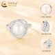 China Gold (CHINA GOLD) S Silver Pearl Ring Women's New Simple Vegetarian Ring Index Ring Valentine's Day Birthday Gift Year of the Horse Animal Year Gift Pearl Ring