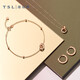 Xie Ruilin (TSL) 18K gold earrings for women, rose gold colored gold hoop earrings, birthday BC153 K gold earrings (pair)