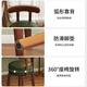Menile mid-century style dressing chair solid wood rotatable makeup chair girls bedroom dressing table back chair retro stool light luxury solid wood walnut color frame + brown rotatable