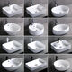 Nordic ceramic wash basin table oval household wash basin bathroom balcony rectangular art basin 545 small single basin with drain