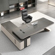 Light luxury boss desk office desk simple modern chairman president desk executive desk manager office desk and chair combination 2.0 meters boss desk