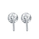 Caibai Jewelry Platinum Earrings Platinum Pt950 Classic Ball Star Laser Earrings Price Approximately 1.00g