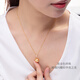 Nan Xi Brilliant Diamond Thickened 18K Gold South Sea Gold Beads Golden Pearl Pendant Seawater Pearl Necklace Single Female A Grade/Slightly Flawed 13-14mm+925 Silver Chain