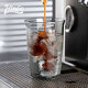 Bincoo Black Warrior glass latte ice American milk cocktail coffee cup heat-resistant cup latte art