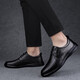 CLOHOO business casual leather shoes for men in spring and autumn, comfortable and trendy formal shoes, versatile, breathable, work and driving soft-soled shoes, black, leather shoe size 40