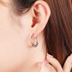 Yuan Shengfu's new PT950 transfer bead hoop platinum earrings platinum earrings 3.19 grams inner diameter about 2cm