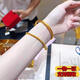 Old temple gold-coated silver bracelet, ancient method inheritance, simulated gold bracelet, 999 solid bracelet, non-fading, solid gold ring jewelry, 5 mm - inner diameter 58 gold-coated silver, can be re-inspected by a gold store