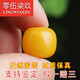 Lingwuqijiu natural raw mineral beeswax old-style barrel beads single beads loose beads spaced beads Buddha beads bracelet single amber bracelet accessories drum beads loose beads diy accessories star and moon rudraksha beads diameter about 7mm single