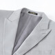 
HAIPAIHAOYU suit men's double-breasted business formal wear, waffle-necked slim suit professional suit banquet dress double slit 9901 light gray 180A