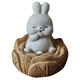 Yixing Zisha Rabbit Tea Pet Cabbage Sitting on the Floor to Make Money White Rabbit Tea Play Can Raise Tea Tray Cute Retro Ornament 1 Sitting on the Floor to Make Money