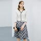 Simple V-neck long-sleeved sweater for women in 2023 autumn clothing new lady's temperament slim commuting versatile top White 1 L/40