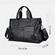 South men's briefcase genuine leather men's bag cowhide high-end business casual simple handbag men's large-capacity official bag style two black large bag 15.6 inches