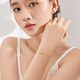 Saturday Lucky Yellow 18K Gold Bracelet Women's Small Sugar Cube Color Gold Bracelet Birthday Gift C0710985 16+3cm