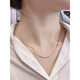 CEENIU Fat Donglai same style 18k gold snake bone chain 18K gold necklace 925 silver female gold exquisite plain clavicle ZDF snake bone chain 45CM