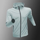NIUKAILE sports suit quick-drying windbreaker men's jacket casual windproof and rainproof spring and summer running fitness loose sports student sports/fitness windproof and rainproof gray L