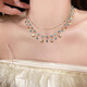 Blue Flash -Bohrerschalen -Armband Halskette Set Leichte Luxus Nische Exquisites Urlaubsstil Stapelte Krungsnetzkette heißes Accessoires S653 Gold Armband