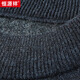 Hengyuanxiang 100% wool sweater men's half turtleneck sweater winter versatile knitted thickened dark coffee 175/92A