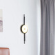 
Nordic simple light luxury wall lamp modern personalized iron aisle balcony corridor glass cover bedroom bedside lamp 6623 gold-60*10cm-E27