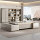 Chengyu boss desk office desk simple modern light luxury leadership office desk and chair combination president executive desk 2.4m double side cabinet + 2.4m background cabinet + boss chair