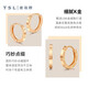 Xie Ruilin (TSL) 18K gold earrings for women, rose gold colored gold hoop earrings, birthday BC153 K gold earrings (pair)
